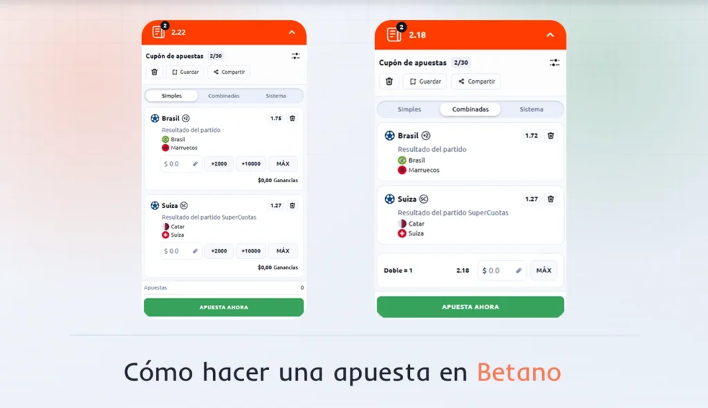 Pasos para hacer una apuesta deportiva en Betano