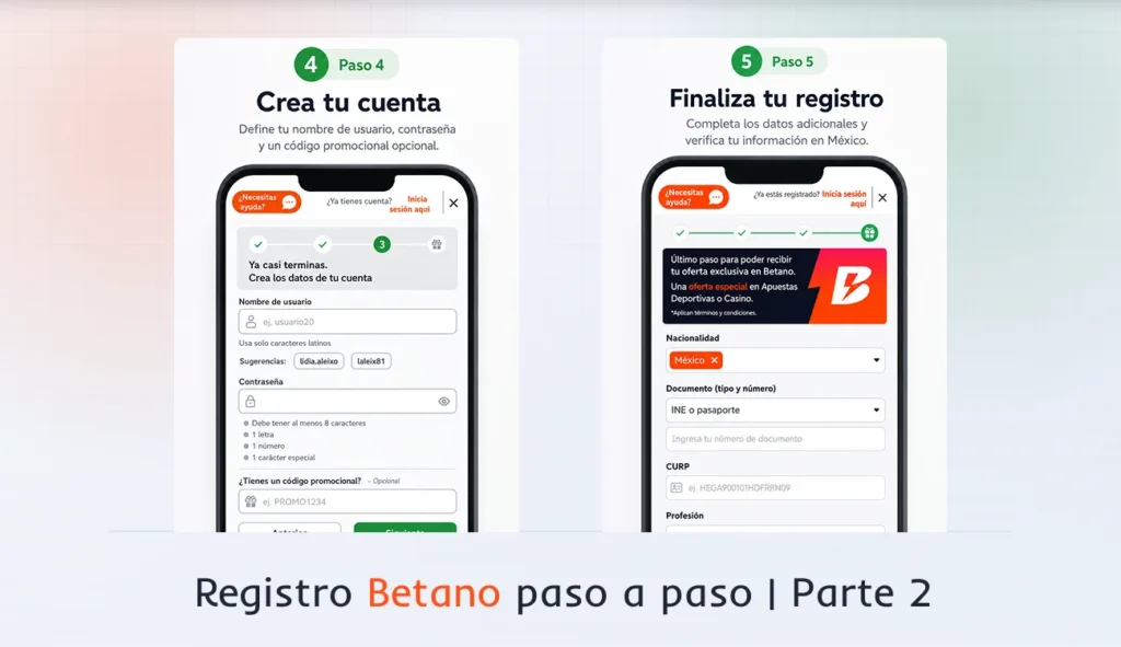Registro Betano paso a paso parte 2